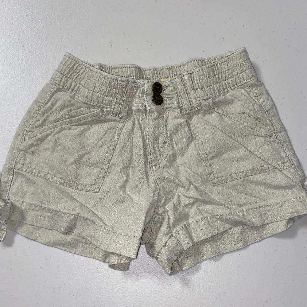 Mudd Linen Shorts-Beige 10